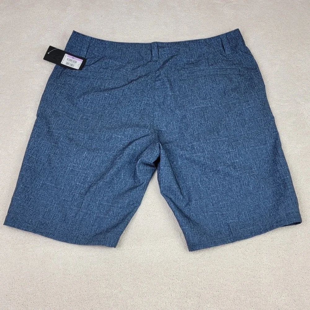 Oakley Control Heather NEW Men's 38 Copen Blue Flat Front Reg‎ Fit Golf Shorts